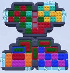 Color Block Jam level: screenshot of the board
