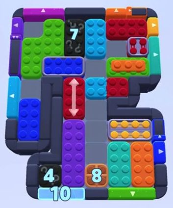 Color Block Jam level 1437 / 1440 / 1447 / 1448: screenshot of the board