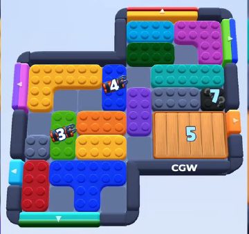 Color Block Jam level 939 / 940 / 1869: screenshot of the board
