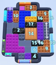 Color Block Jam level 1512 / 2422: screenshot of the board