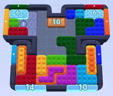 Color Block Jam level 1600 / 1607: screenshot of the board
