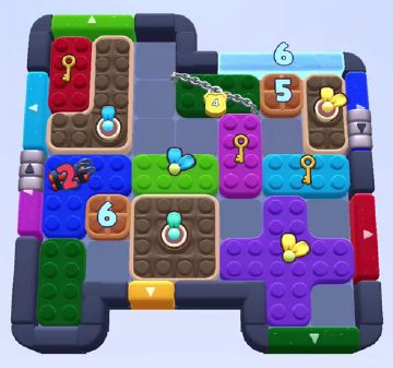Color Block Jam level 1243 / 2139: screenshot of the board