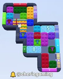 Color Block Jam level 410: screenshot of the board