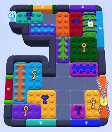 Color Block Jam level 1076 / 1981: screenshot of the board