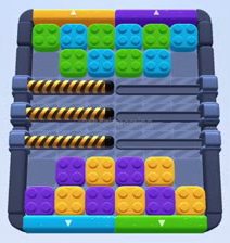 Color Block Jam level 1303 / 1296 / 1299: screenshot of the board