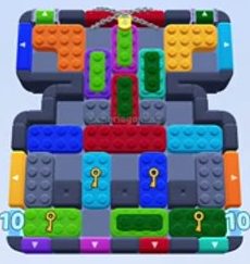Color Block Jam level 1243 / 1235 / 1694: screenshot of the board