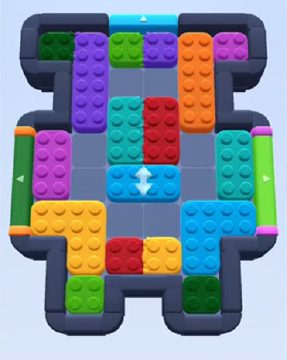 Color Block Jam level 467: screenshot of the board