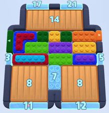 Color Block Jam level 1607 / 1609 / 1666 / 2598: screenshot of the board