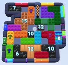 Color Block Jam level 1483 / 2393: screenshot of the board