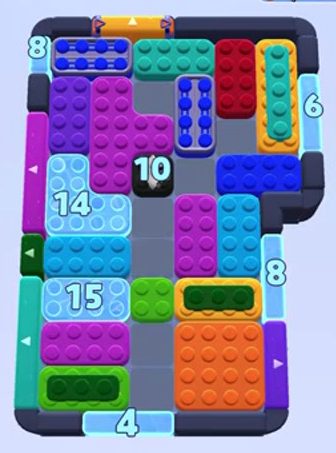 Color Block Jam level 1441 / 1444 / 1445 / 1450: screenshot of the board
