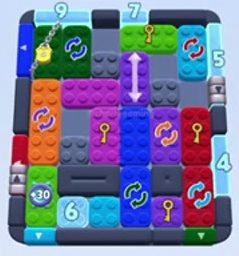 Color Block Jam level 1296 / 1293 / 1298: screenshot of the board