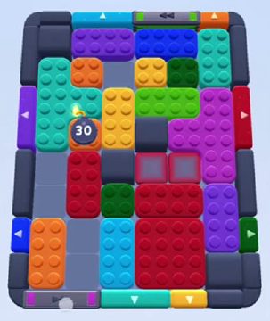 Color Block Jam level 234 / 622 / 678 / 1072: screenshot of the board