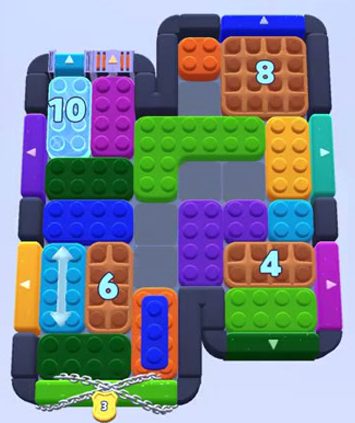 Color Block Jam level 1314 / 1317 / 1321: screenshot of the board