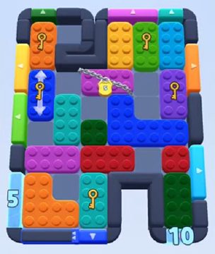 Color Block Jam level 713: screenshot of the board
