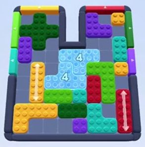 Color Block Jam level 41: screenshot of the board