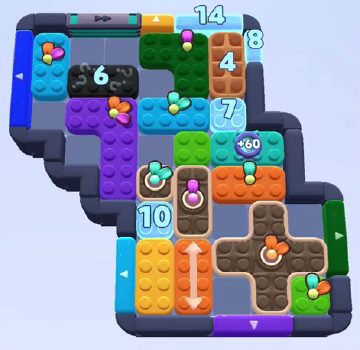 Color Block Jam level 1226 / 1224 / 2137: screenshot of the board