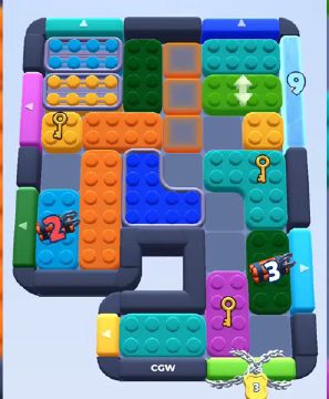 Color Block Jam level 900: screenshot of the board