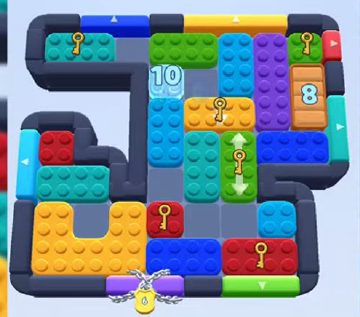 Color Block Jam level 521 / 922 / 1415: screenshot of the board