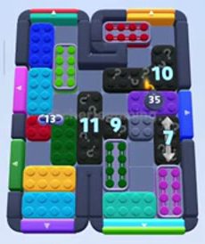 Color Block Jam level 1218 / 2124: screenshot of the board