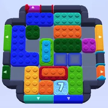 Color Block Jam level: screenshot of the board