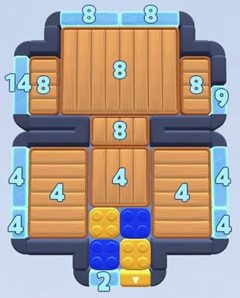 Color Block Jam level 208: screenshot of the board