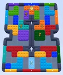 Color Block Jam level 46: screenshot of the board