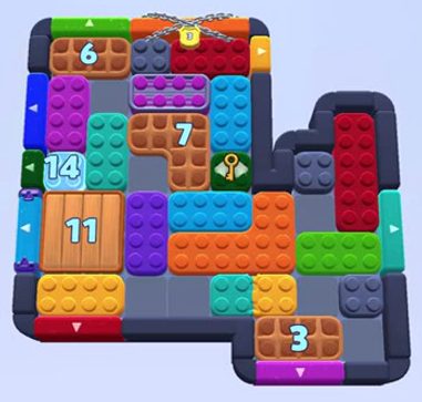Color Block Jam level 1357 / 1348 / 1351: screenshot of the board