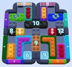 Color Block Jam level 1301 / 1263 / 1297 / 2168: screenshot of the board