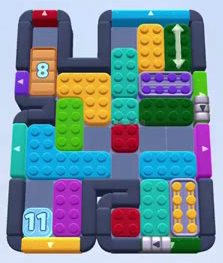 Color Block Jam level 1344 / 1339 / 1346 / 2253: screenshot of the board