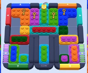Color Block Jam level 885 / 1753 / 1814: screenshot of the board