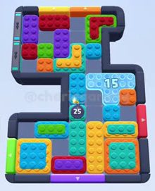 Color Block Jam level 382: screenshot of the board