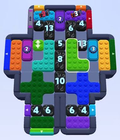 Color Block Jam level 1430 / 1432 / 1440 / 2349: screenshot of the board