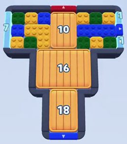 Color Block Jam level: screenshot of the board