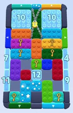 Color Block Jam level 219 / 607 / 663 / 1057: screenshot of the board