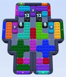 Color Block Jam level 1424 / 1425 / 1440: screenshot of the board