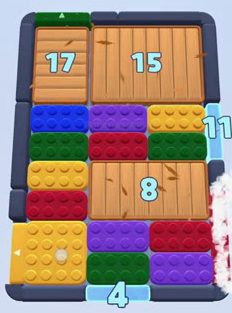 Color Block Jam level: screenshot of the board