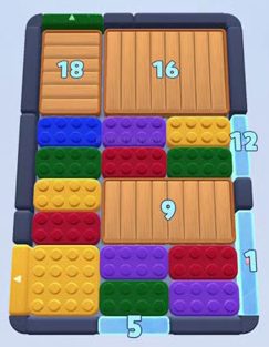 Color Block Jam level 30: screenshot of the board