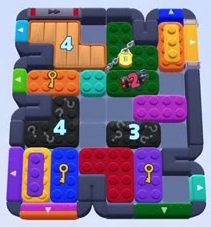 Color Block Jam level 1237 / 1232 / 1239: screenshot of the board