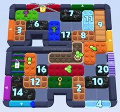 Color Block Jam level 1607 / 2518: screenshot of the board