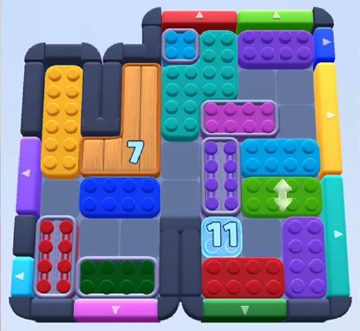 Color Block Jam level 843 / 1747: screenshot of the board