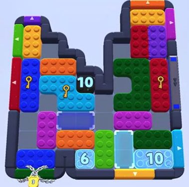 Color Block Jam level: screenshot of the board