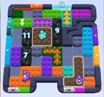 Color Block Jam level 1225 / 1224 / 2112: screenshot of the board