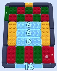 Color Block Jam level 13: screenshot of the board