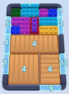 Color Block Jam level: screenshot of the board
