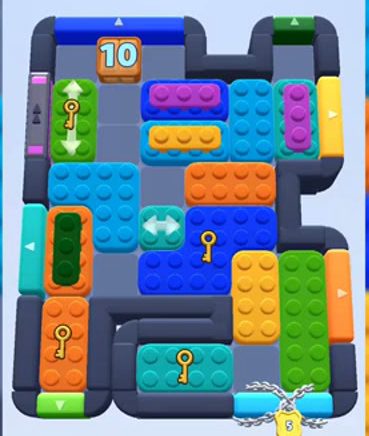 Color Block Jam level 666 / 1625: screenshot of the board