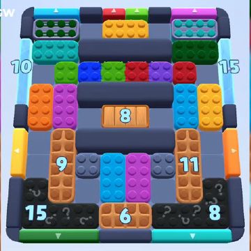 Color Block Jam level 1010 / 1011 / 1919: screenshot of the board