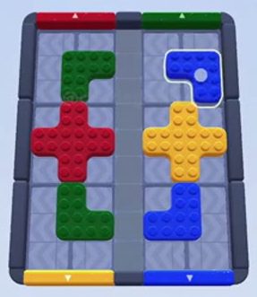 Color Block Jam level 46: screenshot of the board