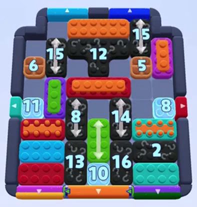 Color Block Jam level 1359 / 1361 / 2269: screenshot of the board