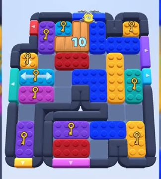 Color Block Jam level 490 / 912 / 1384: screenshot of the board