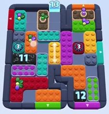 Color Block Jam level: screenshot of the board